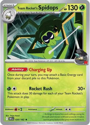 Team Rocket's Spidops - 020/182 [Holofoil]